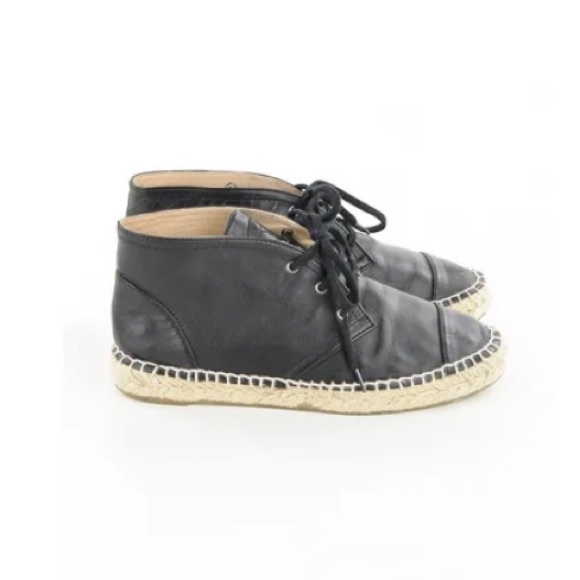 Chanel Hi Top Espadrilles W/Lambskin Leather - Picture 2 of 6